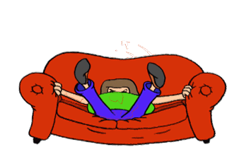 GIF animado (63794) Nina tumbada sofa