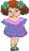 GIF animado (70962) Nina vestido lunares