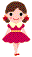 GIF animado (70963) Nina vestido rojo