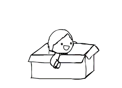 GIF animado (64965) Nino caja carton