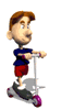 GIF animado (71054) Nino patinete
