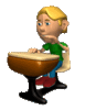 GIF animado (65143) Nino pupitre