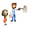 GIF animado (72233) Oculista con un nino