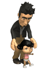 GIF animado (70933) Padre viendo hija andar