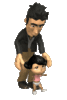GIF animado (70933) Padre viendo hija andar