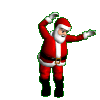 GIF animado (60810) Papa noel bailando brazos arriba