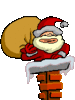 GIF animado (60834) Papa noel bajando chimenea