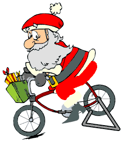 GIF animado (60869) Papa noel bicicleta frenada