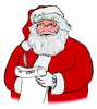 GIF animado (60603) Papa noel carta riendo