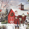 GIF animado (60706) Papa noel casa nevada