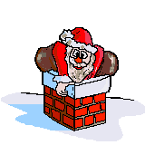 GIF animado (60847) Papa noel chimenea feliz navidad