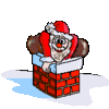 GIF animado (60847) Papa noel chimenea feliz navidad