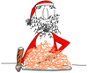 GIF animado (60877) Papa noel comiendo espaguetis