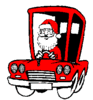 GIF animado (60878) Papa noel conduciendo coche