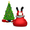 GIF animado (60994) Papa noel dentro saco