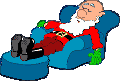 GIF animado (60880) Papa noel dormido sofa