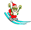 GIF animado (60883) Papa noel esquiando