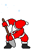 GIF animado (60726) Papa noel excavando nieve