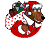 GIF animado (60896) Papa noel lobo