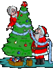GIF animado (60937) Papa noel mama noel arbol