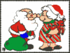 GIF animado (60939) Papa noel mama noel beso