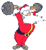 GIF animado (60905) Papa noel pesas
