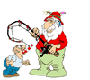 GIF animado (60906) Papa noel pescando hombre