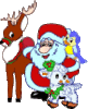 GIF animado (60976) Papa noel reno