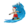 GIF animado (60916) Papa noel surfeando