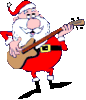 GIF animado (60918) Papa noel tocando guitarra