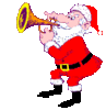GIF animado (60919) Papa noel tocando trompeta