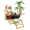GIF animado (60924) Papa noel tumbado playa