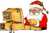 GIF animado (60782) Papa noel usando ordenador