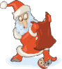 GIF animado (61014) Papa noel vaciando saco
