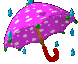 GIF animado (65961) Paraguas y lluvia