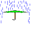 GIF animado (65962) Paraguas y lluvia