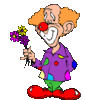 GIF animado (72330) Payaso con flores
