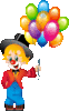 GIF animado (72331) Payaso con globos