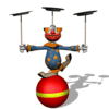 GIF animado (72332) Payaso con mucho equilibrio