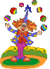 GIF animado (64379) Payaso haciendo malabares