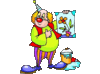 GIF animado (72355) Payaso pintando