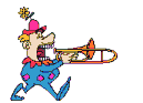 GIF animado (72364) Payaso tocando la trompeta