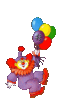 GIF animado (72365) Payaso volando con globos