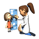 GIF animado (72377) Pediatra examinando a una nina