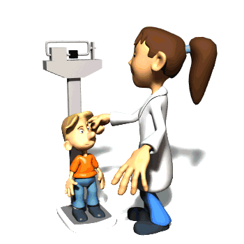 GIF animado (72248) Pediatra pesando a un nino