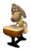 GIF animado (65147) Perro pupitre
