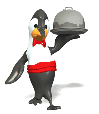 GIF animado (71556) Pinguino camarero