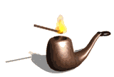 GIF animado (65861) Pipa fumar cerilla