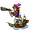 GIF animado (72441) Pirata con telescopio