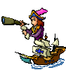 GIF animado (72441) Pirata con telescopio